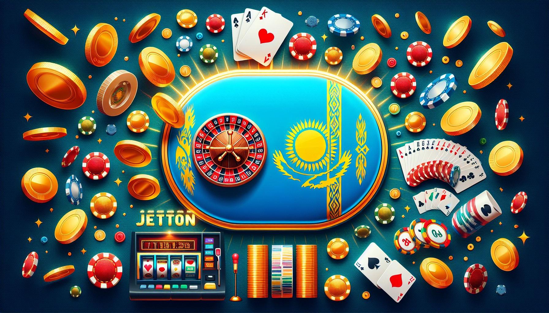 Логотип онлайн казино JetTon на темном фоне